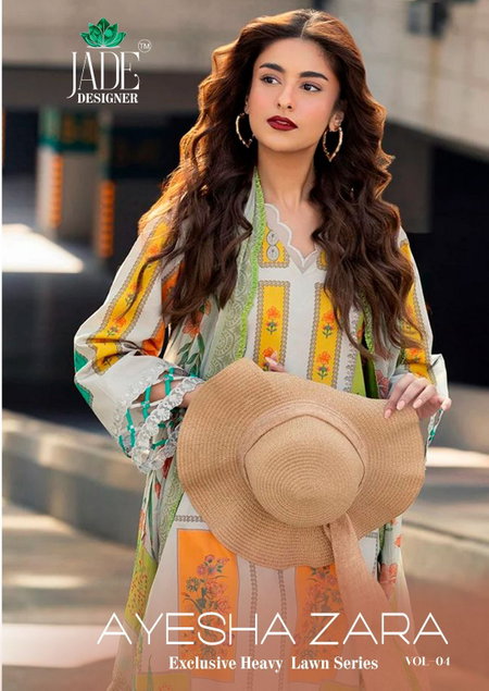 Ayesha Zara Vol 4 By Jade Lawn Wholesale Pakistani Dress Material In India